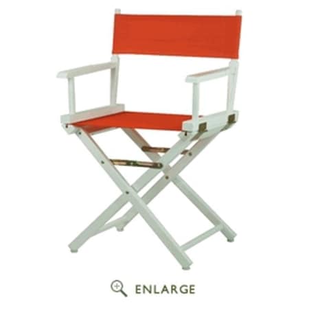 Casual Home Casual Home 200-01-021-19 18 in. Directors Chair White Frame with Orange Canvas 200-01/021-19